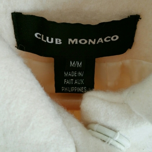 Club Monaco Short Wool Coat 1/4 Sleeve - Picture 7 of 7